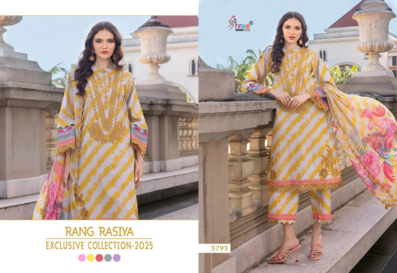 Rang Rasiya Exclusive Collection 2025 By Shree Cotton Pakistani Salwar Suit Wholesale Price